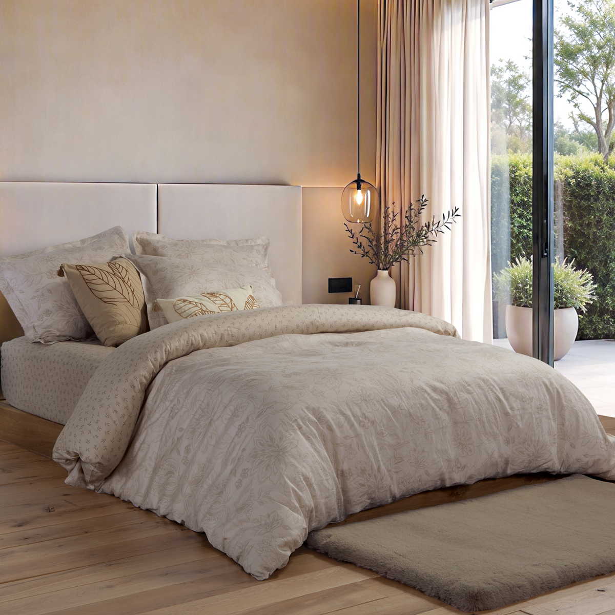 5205495648613 NEF-NEF HOMEWARE ΣΕΤ ΠΑΠΛΩΜΑΤΟΘΗΚΗ ΒΑΜΒΑΚΟΣΑΤΕΝ ΥΠΕΡΔΙΠΛΗ ELINDA ECRU 240X230 - Image 1